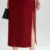 Summer French Style Three-dimensional Cutting Boat Neck Side Slit Vest Dress