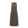 Summer French V-neck Back Slit Sleeveless Dress