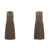 Summer French V-neck Back Slit Sleeveless Dress
