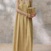 Summer French-style V-neck Ombre Striped Dress
