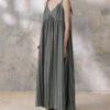 Summer French-style V-neck Ombre Striped Dress