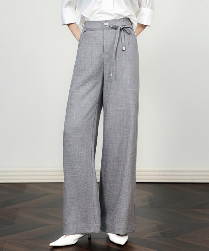 Summer Grey Commuter Straight Leg Pants 7