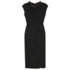 Summer Handmade Beaded Ruffled Collar Front Slit Dress 1