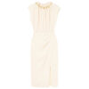 Summer Handmade Beaded Ruffled Collar Front Slit Dress 3