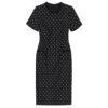 Summer Handmade Rhinestone Polka Dot Loose Straight Midi Dress 1