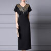 Summer High Waist V neck Handmade Diamond Dress Suit 7