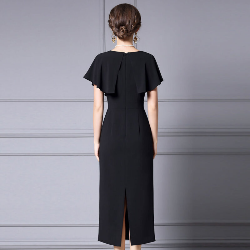 Summer High Waist V neck Handmade Diamond Dress Suit 8