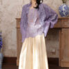 Summer Hollow Lace Spliced Long Sleeve Shirt