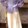 Summer Hollow Lace Spliced Long Sleeve Shirt