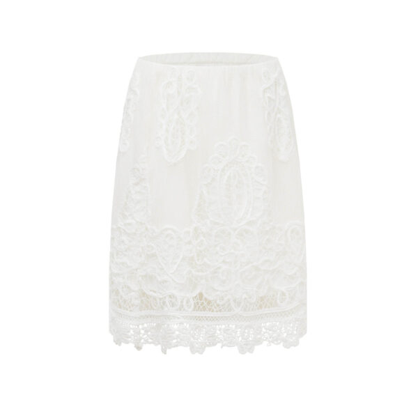 Summer Hollow-out Floral Lace Half Skirt