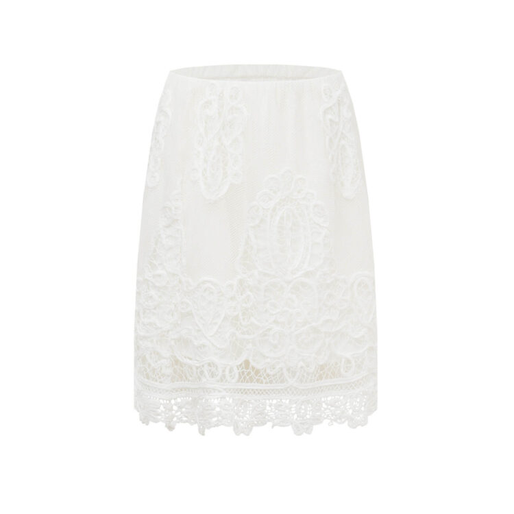 Summer Hollow-out Floral Lace Half Skirt