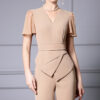 Summer Khaki Commuter Slim Two Piece Flared Pants 2
