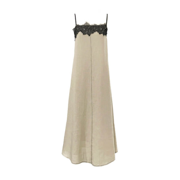 Summer Lace Collar Panelled Sling Dress
