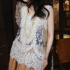 Summer Lace - trimmed Printed Camisole Top