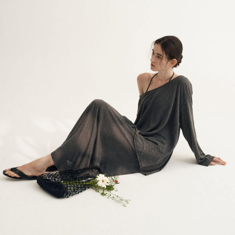 Summer Lazy Style T-shirt Suspender Dress Two-piece Set