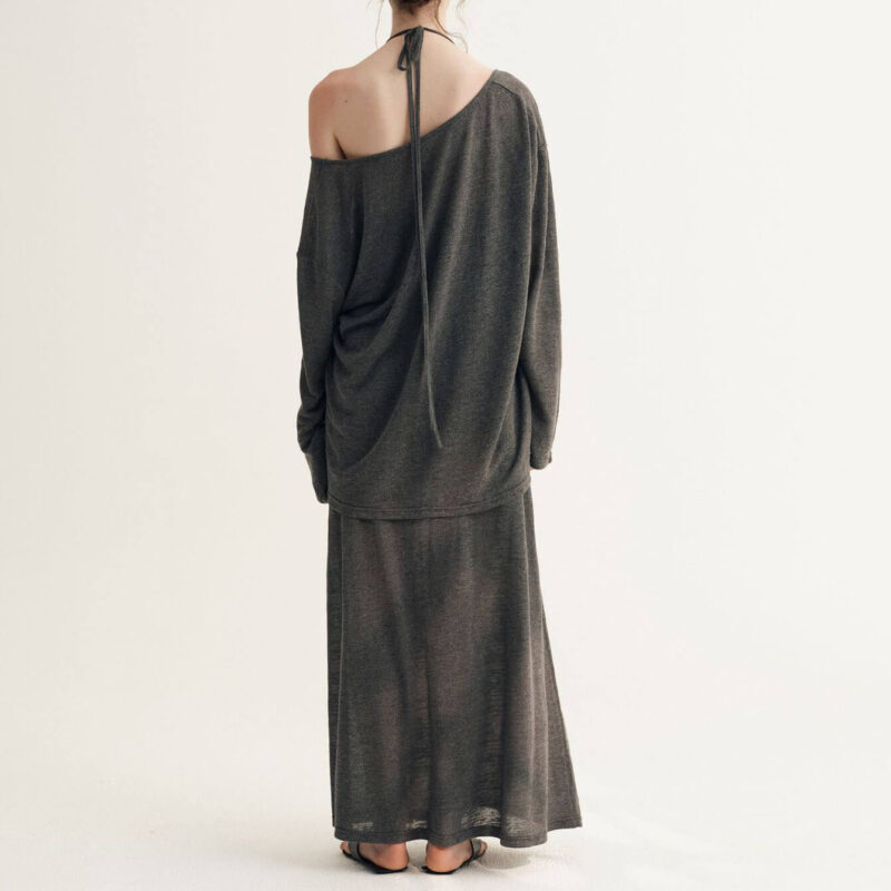 Summer Lazy Style T-shirt Suspender Dress Two-piece Set
