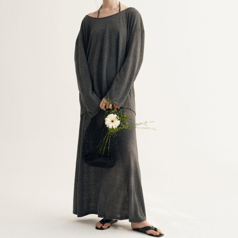 Summer Lazy Style T-shirt Suspender Dress Two-piece Set