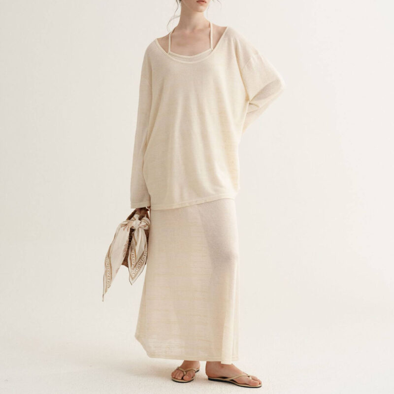 Summer Lazy Style T-shirt Suspender Dress Two-piece Set