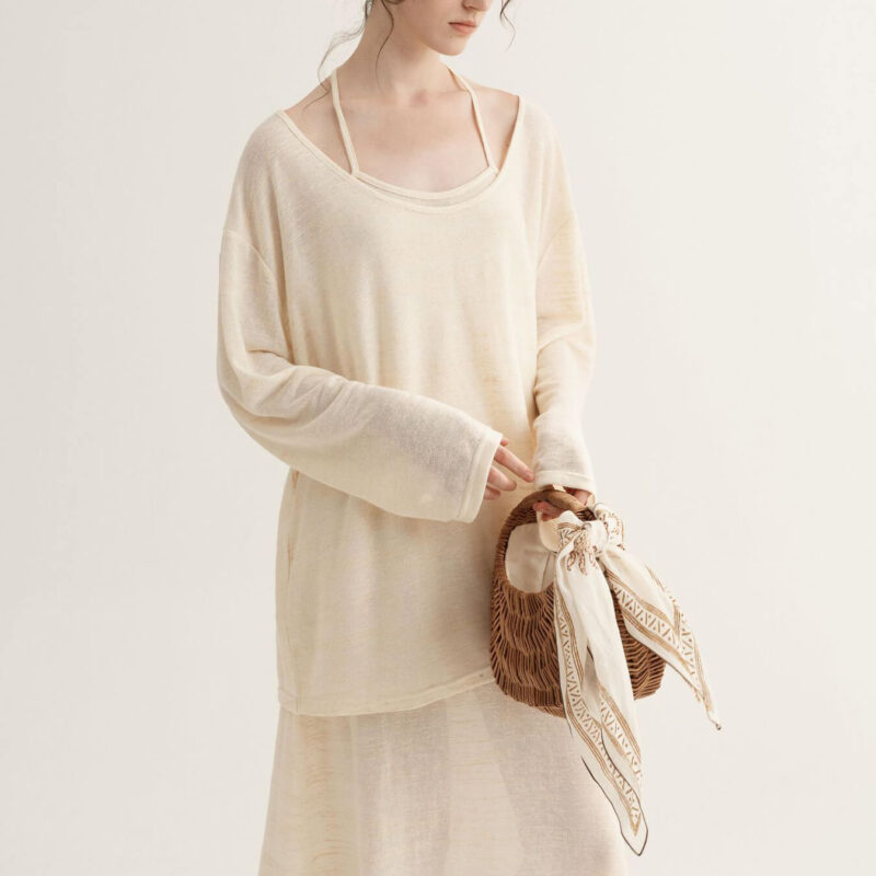 Summer Lazy Style T-shirt Suspender Dress Two-piece Set