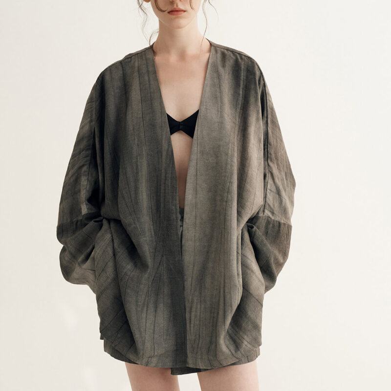 Summer Lazy-style Irregular Linen Stir-fry Dyeing Shirt
