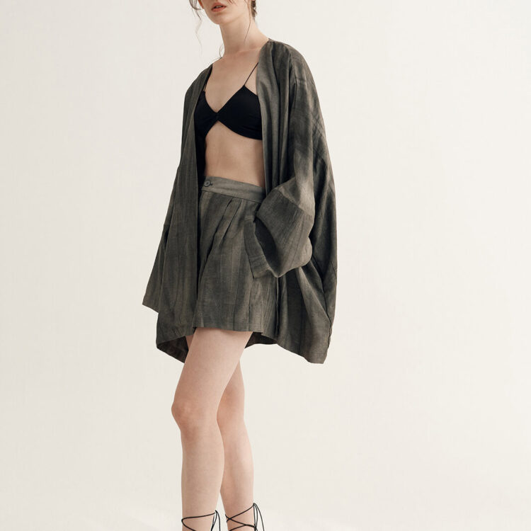 Summer Lazy-style Irregular Linen Stir-fry Dyeing Shirt