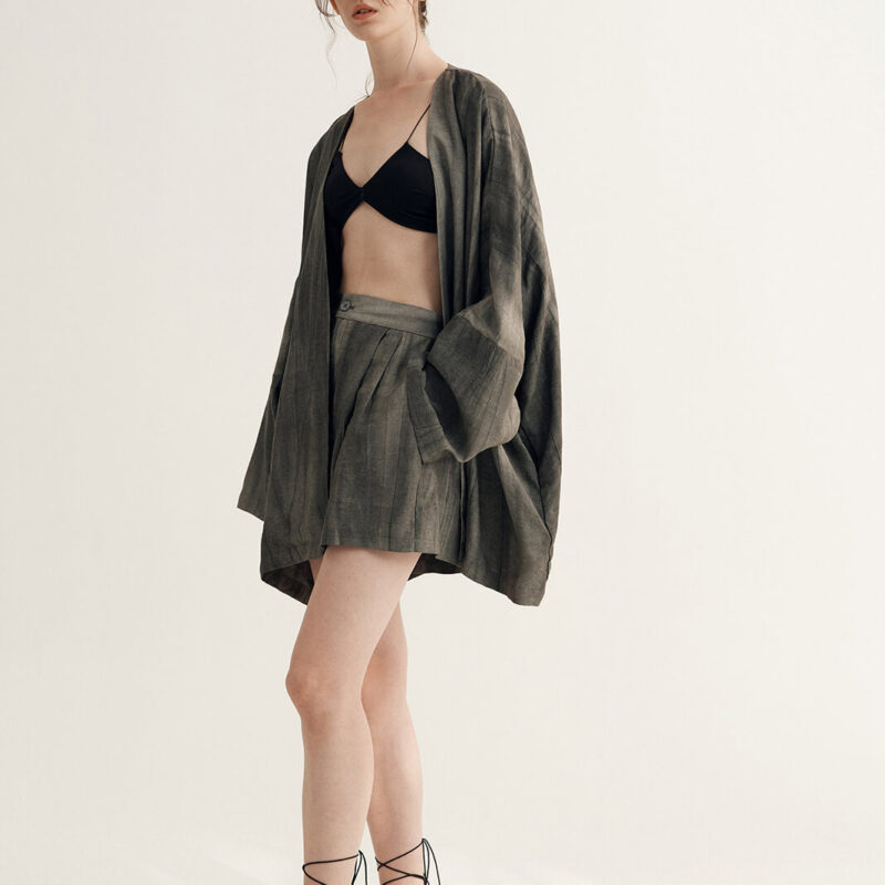 Summer Lazy-style Irregular Linen Stir-fry Dyeing Shirt