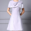 Summer Lilac Handmade Studded Waist A line Tea Dress 7