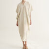 Summer Linen Drape Stir-fry Dyeing Dress