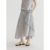 Summer Long Staple Cotton Ruffled A-Line Elastic Waist Skirt