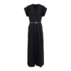 Summer Minimalist Commuting Waist-cinching Wide-leg Jumpsuit