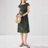 Summer Mulberry Silk Oracle Bone Jacquard Reversible Dress