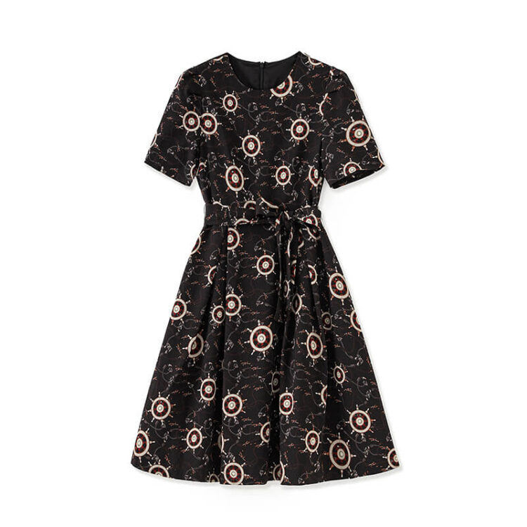 Summer Printed Double Crepe Chiffon Dress