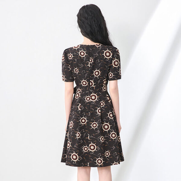 Summer Printed Double Crepe Chiffon Dress 2