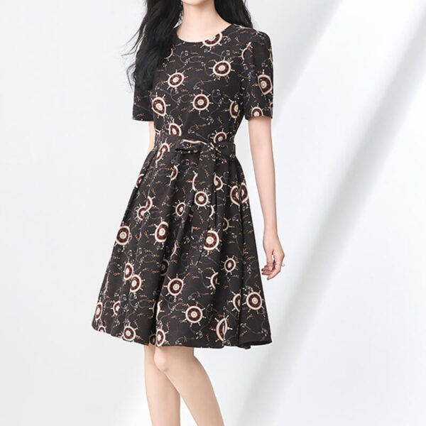 Summer Printed Double Crepe Chiffon Dress 5
