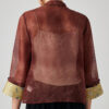 Summer Purple Silk Retro Stand Collar Chinese Style Top 5