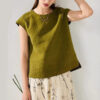 Summer Purple Silk Side Slit Reversible Top