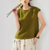Summer Purple Silk Side Slit Reversible Top