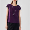 Summer Purple Silk Side Slit Reversible Top