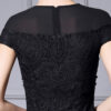 Summer Red Pearl Lace Mid Length Evening Dress 14