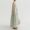 Summer Resort Atyle Tencel Halter-neck Vest-style A-line Dress