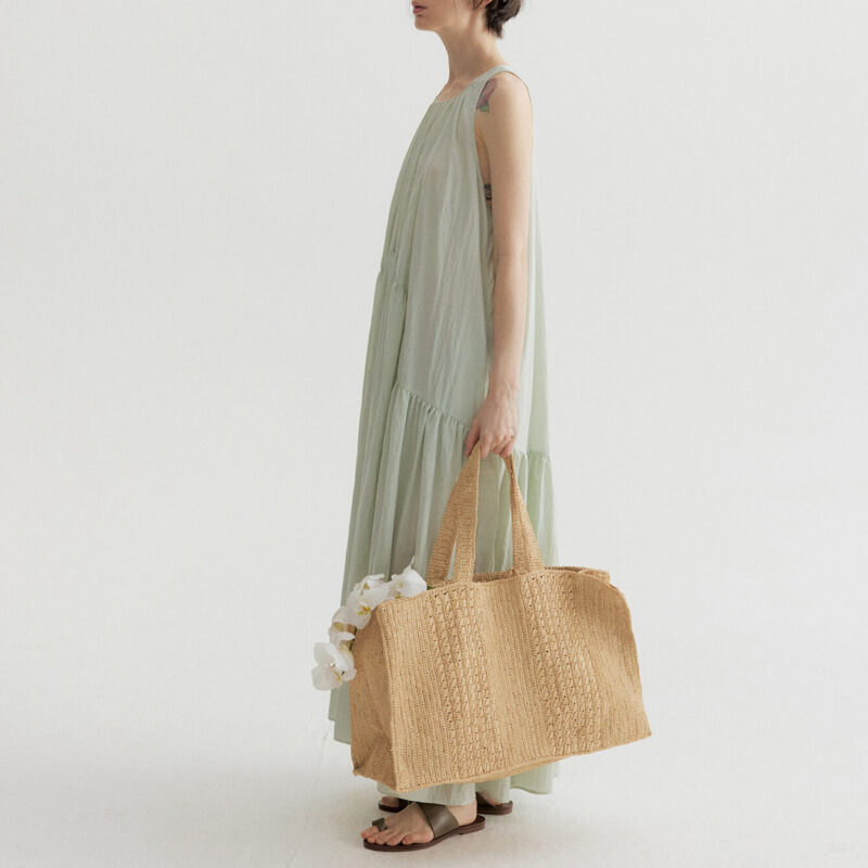 Summer Resort Atyle Tencel Halter-neck Vest-style A-line Dress