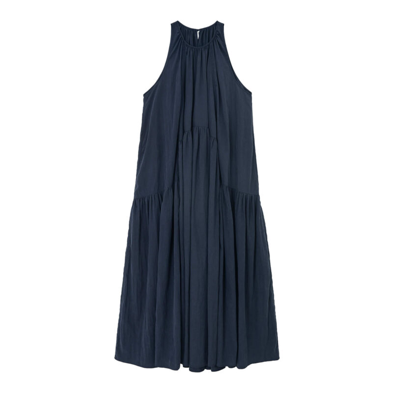 Summer Resort Atyle Tencel Halter-neck Vest-style A-line Dress