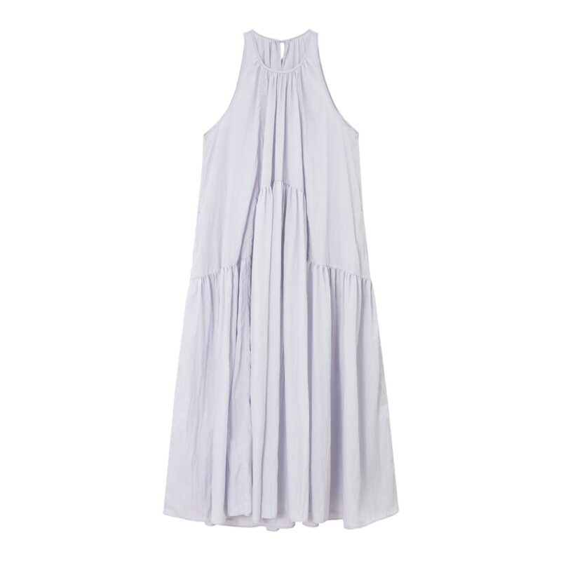 Summer Resort Atyle Tencel Halter-neck Vest-style A-line Dress