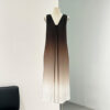 Summer Resort Style Gradient V-neck Loose Casual Sleeveless Dress