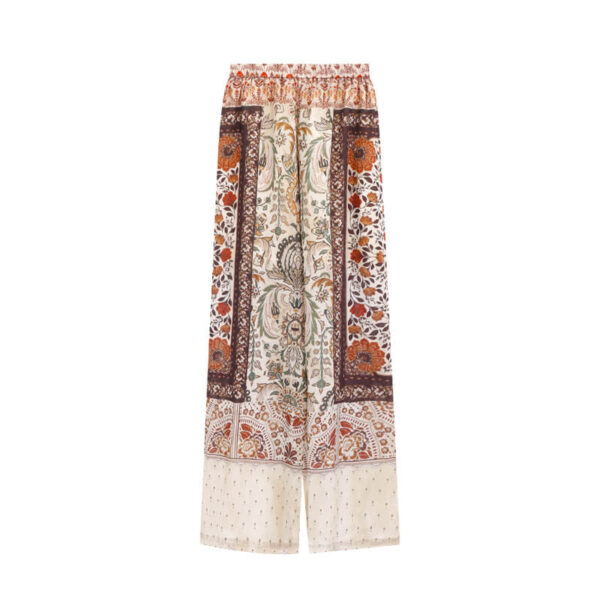 Summer Romantic Vacation Style Wide Leg Pants Casual Pants