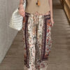 Summer Romantic Vacation Style Wide Leg Pants Casual Pants