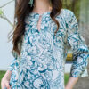 Summer Silk Resort Style Reversible Vintage Positioning Print Dress 7