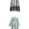 Summer Silk Resort Style Reversible Vintage Positioning Print Dress 8
