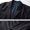 Summer Silk Side Slit Black Contrast Blazers