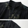 Summer Silk Xiangyunsha Embroidered V-neck Retro Midi Dress